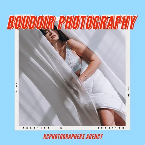 Elegant boudoir photography portrait with soft lighting
