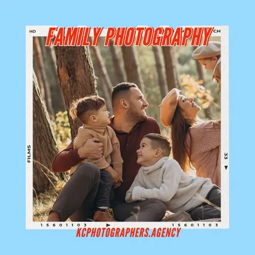 Family posing outdoors during a Kansas City family photo session